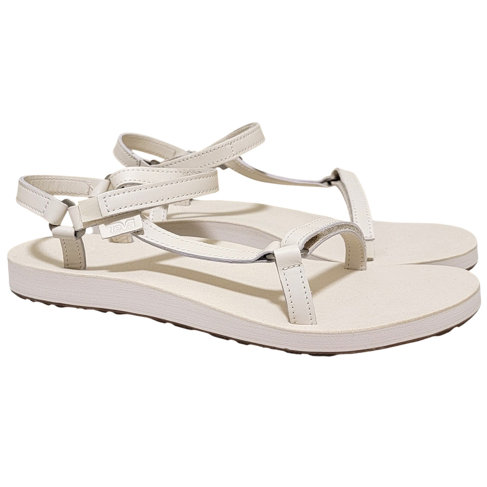 Teva Women Original Universal Slim Sport Sandals Size US 9 White Leather